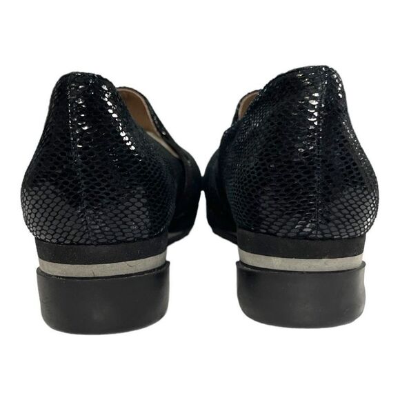 Bettye Muller Concept Women's Black Tropic Platform Wedge Leather Shoes Size 6.5 - Picture 11 of 15